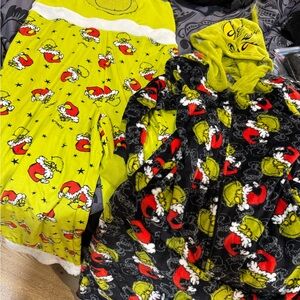 Adult Grinch Pajama Set - Green and Black womens and men’s onesies